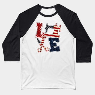 Love Independence Day Baseball T-Shirt